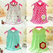Monkids 2016 New Style Baby Dress Princess for Infant Summer Multicolor Stripes Baby Girl Dresses Newborn Girls Cutton Clothes