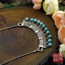 2013 New Arrival Free Shipping Bohemia Tibet Jewelry Vintage Turquoise Pendant Retro Drop Necklace for Women