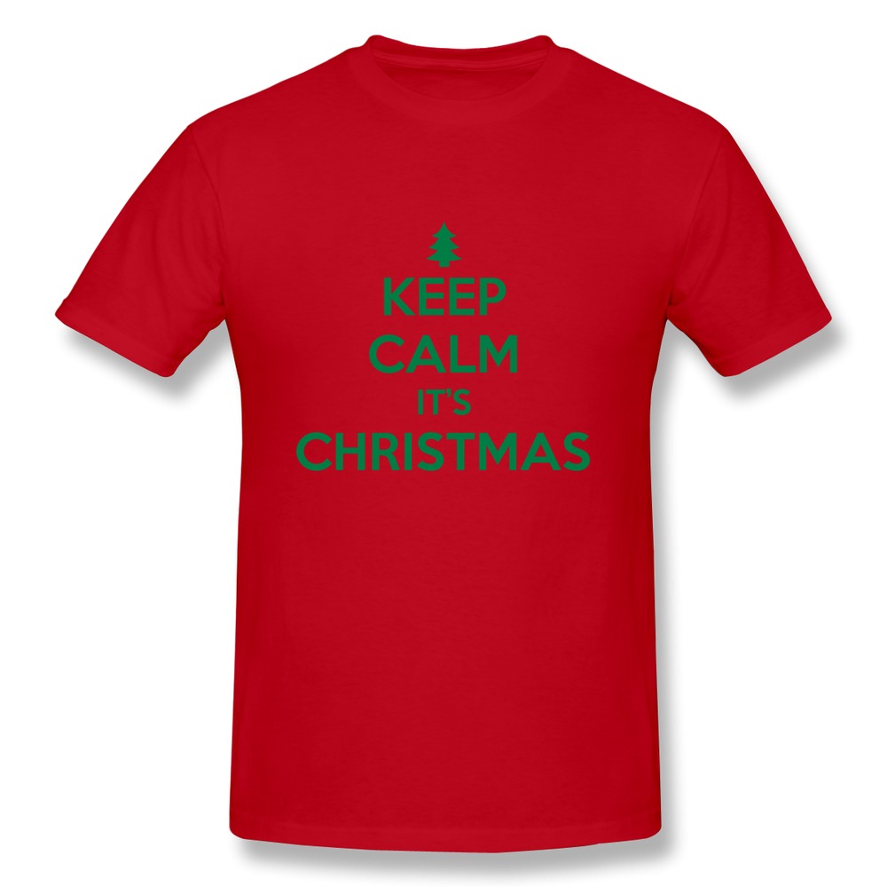 Short Sleeve Cotton keep calm its christmas Exercise t shirts For Men s 2015 Latest Men