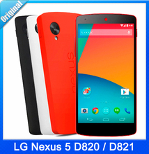 LG Nexus 5 Original Unlocked GSM 3G&4G Android WiFi GPS 4.95” 8MP Quad-Core RAM 2GB D820 D821 16GB Mobile Phone Free Shipping