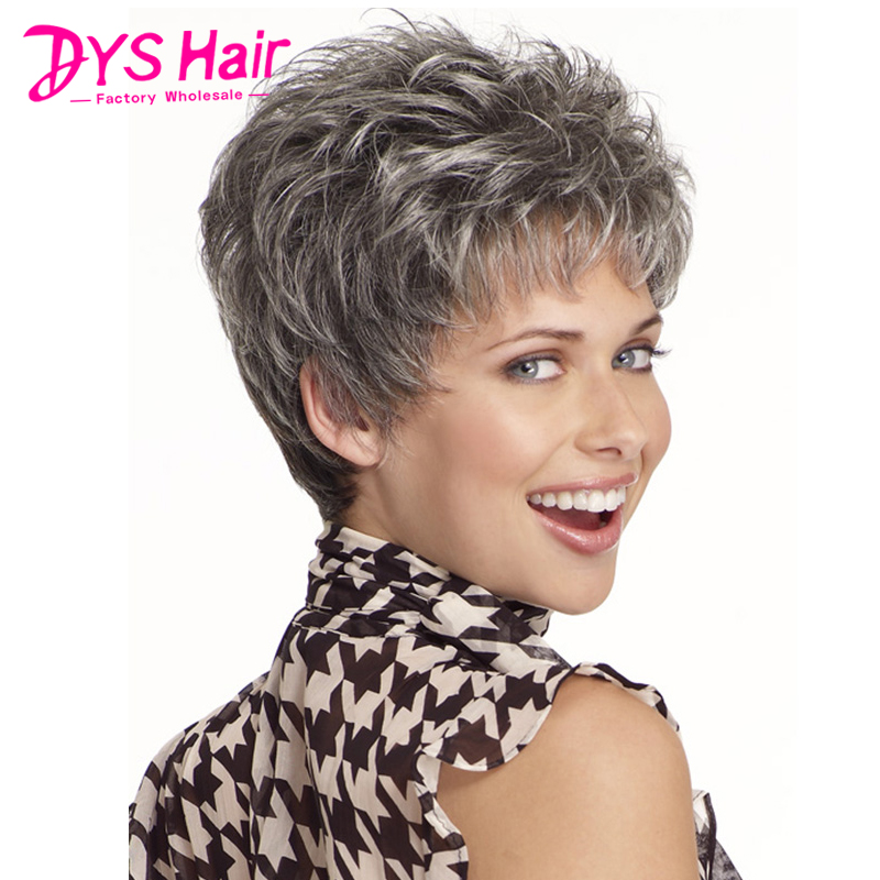 Short Wavy Pixie Cut Wigs For Black Women Heat Resistant Synthetic Wigs Female Wig Short Gray Wigs Lolita African American Wig (2)