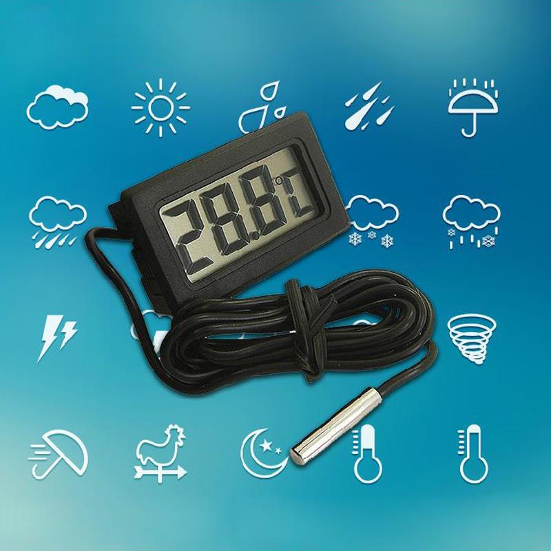 1pc LCD Display Car refrigerator aquarium fish tank embedded electronic digital thermometer Free shipping SZ01049