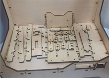 DIY Reprap extended volume Unofficial Replicator XL V1 5 3D printer laser cut wooden frame kit