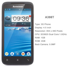 Original Lenovo A398T SC8825 Dual Core 1 0GHz 4 5 inch IPS Android 4 0 SmartPhone