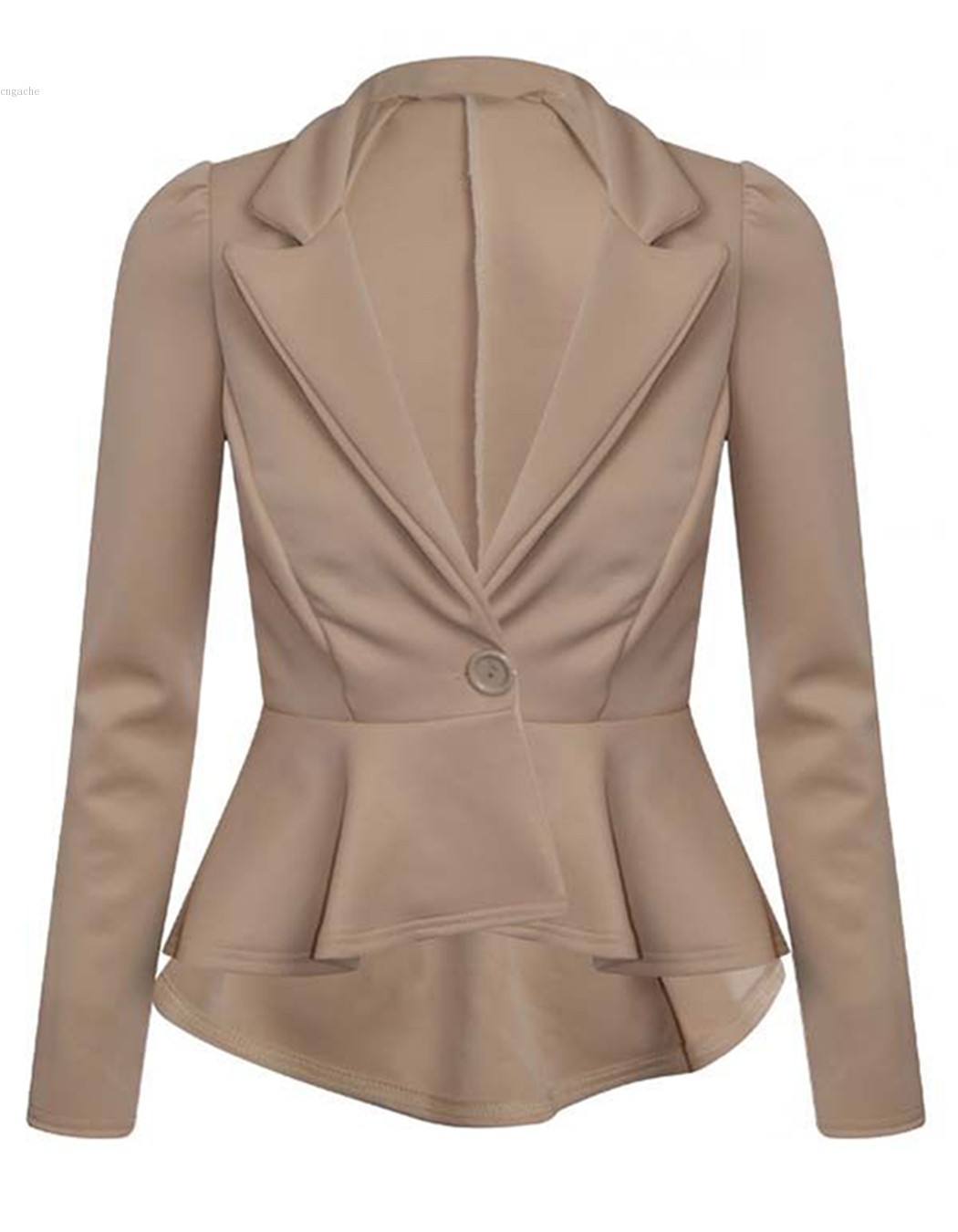Plus Size Women’s %color %size Jackets & Outerwear Women's Stretch 3/4 Gathered Sleeve Open Blazer Jacket