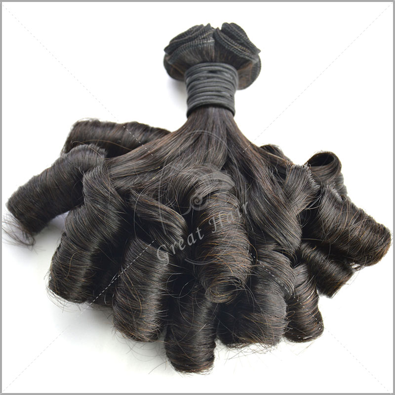 3 Bundles peruvian Aunty Funmi Hair Unprocessed Human Hair Aunty Funmi Bouncy Curls 6A peruvian Bouncy Curls Extension