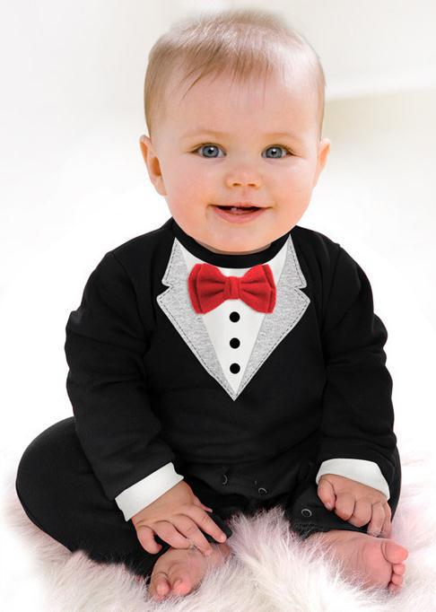 2015 new baby clothing rompers baby boys clothes exclusive black gentleman bow one piece junpsuit