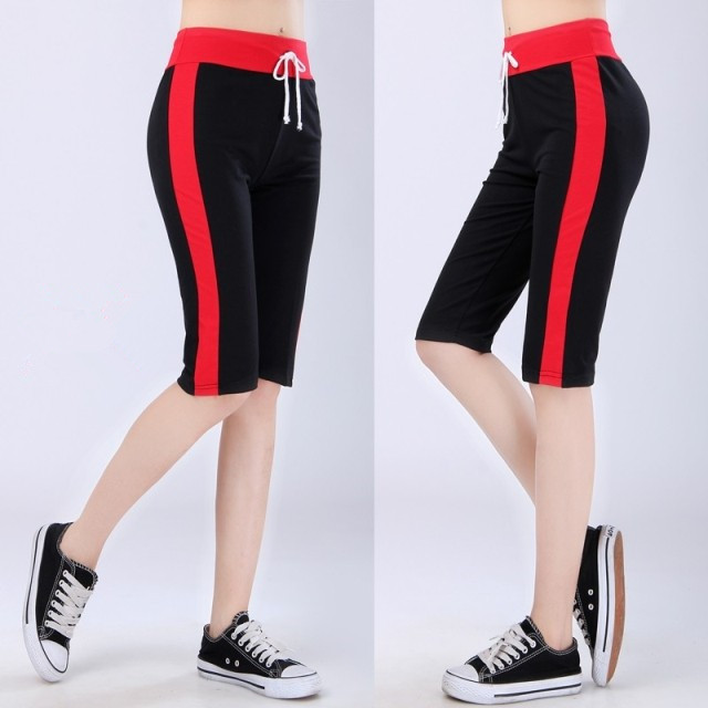 Elastic cotton fertilizer fitness pants female aer...