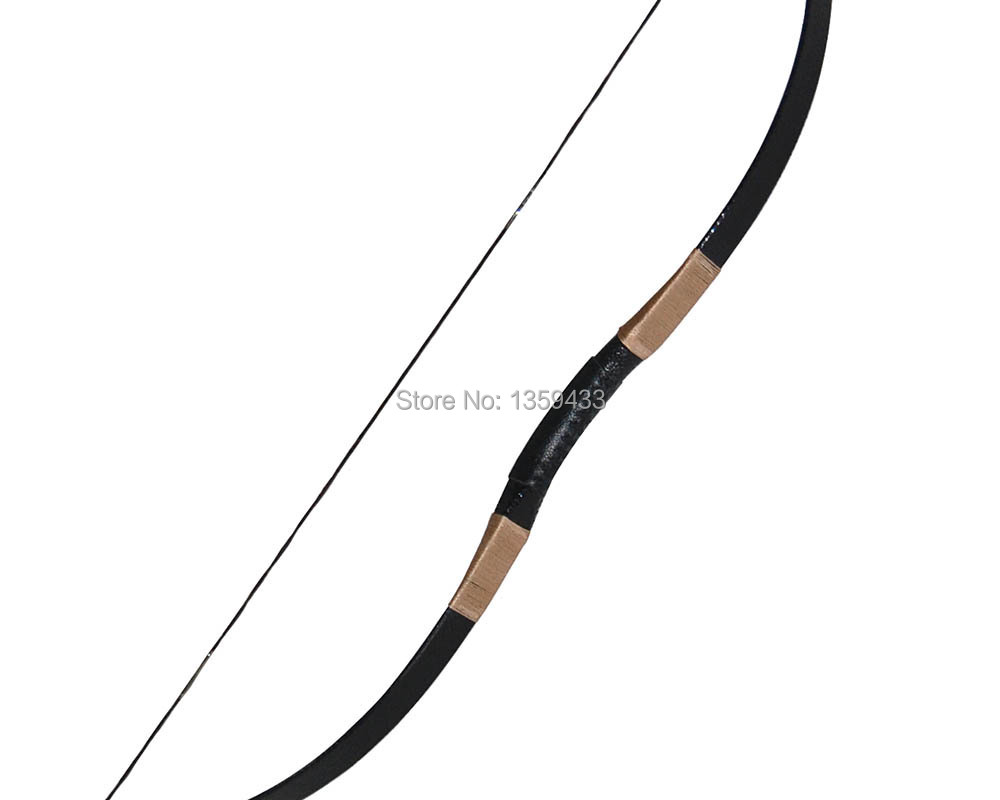 a super quality fully DIY archery adult shooting recurve bow 45lbs with true black snakeskin 57