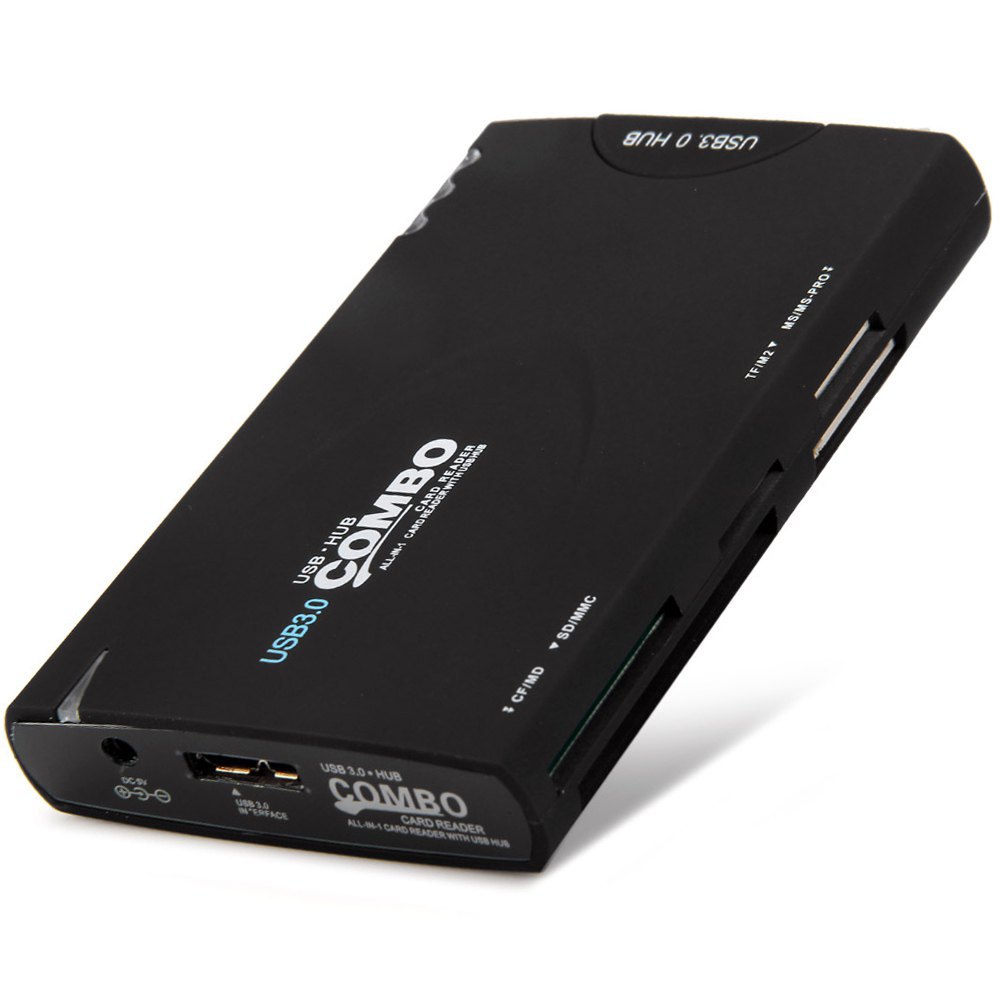Multi Card Reader + 3 Port USB 3.0 Hub Combo for Smartphone / Tablet PC