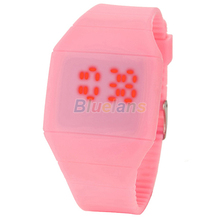 Luxury Ultra thin Fashion Men Lady Women Novelty Touch Digital Red Led Silicone Sports Wrist Watch