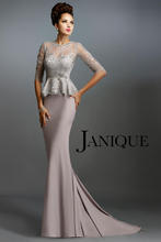 2016 Designer Elegant Mermaid Evening Dresses with Sleeves Lace Satin Applqiues Formal Fake Two Piece Mother of the Bride Dress