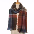 Fashion women cashmere scarf winter warm tartan wool scarves