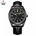 NuoduN top brand men qurtz watch fashion casual 30m diving Super luminous Military watch leather strap