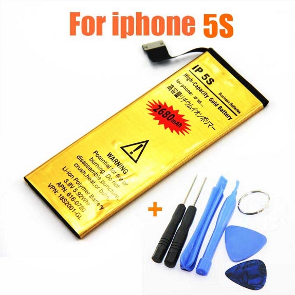 Free Shipping For iphone 5S battery 3.7V 2680mAh H...