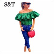 Sexy-slash-neck-ruffles-women-tops-tees-Off-shoulder-beach-summer-style-tops-Women-blouses-shirt