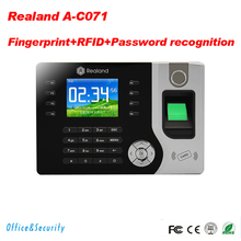 Realand A-C071 TCP/IP Biometric Fingerprint Time Clock Recorder Attendance Employee Electronic English Punch Reader Machine