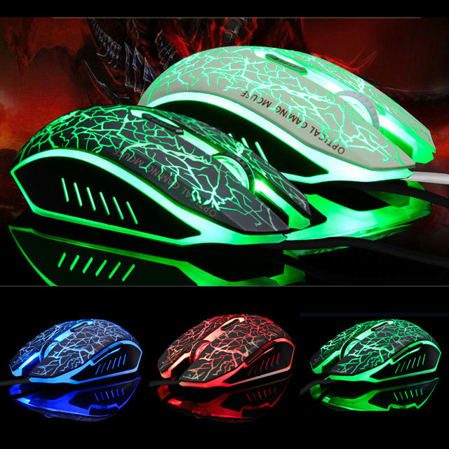 High Quality USB 6D Wired Optical Computer Gaming Mouse With Breathing Lamp For Gamer