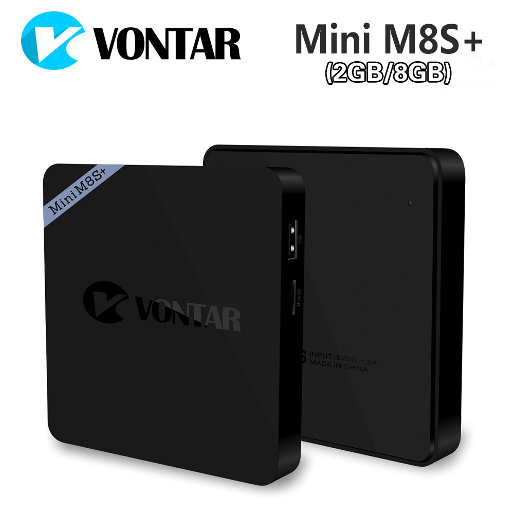 VONTAR Mini M8S+ 2GB/8GB Amlogic S905X Android 6.0 TV Box 2.4G WiFi BT4.0 H.265 4K Media Player Mini M8S Plus Mini M8S II