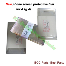 100pcs/Lot Original For black/white Apple iPhone 4 4G 4S 4GS NEW PHONE Anti-Scratch LCD Screen Guard Protector Protective Film