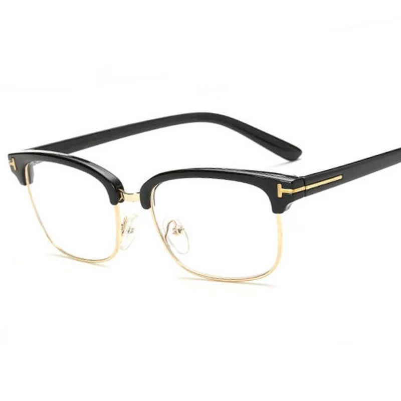 Retro Women Semi rimless Square Frames Original Clear Lens ...