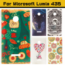 Ultra thin slim Painted Cute Lovely Cartoon UV Print Hard Cover Case For Microsoft Nokia Lumia 435 case many pattern in stock