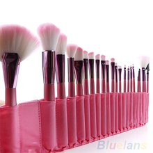 22Pcs Superior Professional Soft Cosmetic Makeup Brush Set Pink Pouch Bag Case 02R9