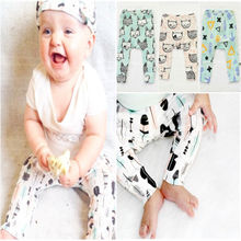 New Cute Boys and Girls baby trousers Harem pants PP pants Leggings Animal 0-4T