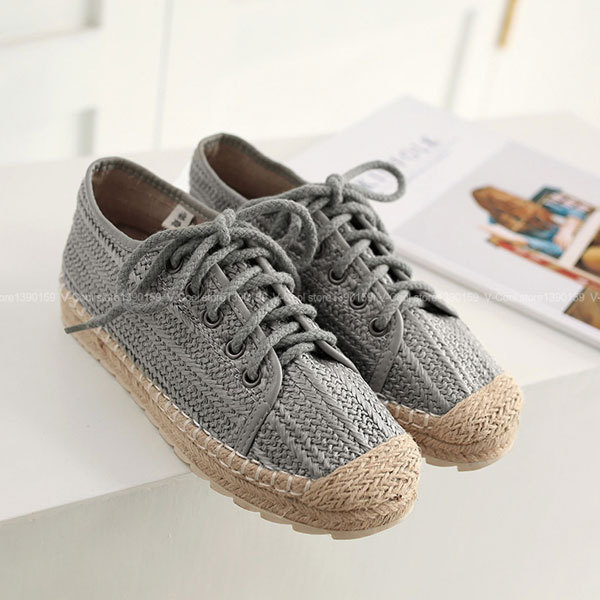 Aliexpress.com Comprar 2015 más nuevos alpargatas para para zapatos altas cimas atan para arriba Alpargata zapato plano mujer zapatos de Skate ocasionales