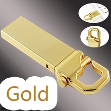 Gold Mini Metal Waterproof Usb Flash Drive 512GB 1TB 2TB Pen Drives Pendrive USB Flash Memory Card Disk On Key 64GB 32GB 16GB