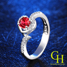 New Ruby Jewelry 925 Sterling silver rings for women CZ Diamond wedding ring Party anel feminino