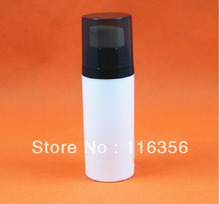 50 ML white airless vacuum pump lotion bottle with black transparent lid used for Cosmetic Package