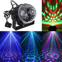 Mini RGB LED Crystal Magic Ball Stage Effect Lighting Lamp Bulb Party Disco Club DJ Light