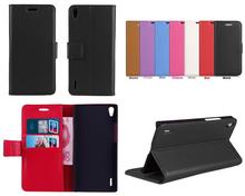 huawei P7 case,Lychee PU Leather Stand wallet case For Huawei Ascend P7 with card holder FreeShip