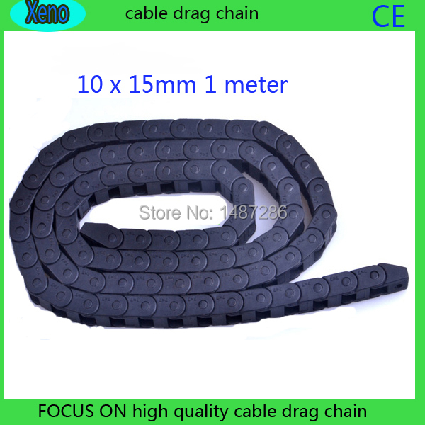 Shipping free 10*15 (10x15) Factory price Nylon plastic cable drag chain with end connectors