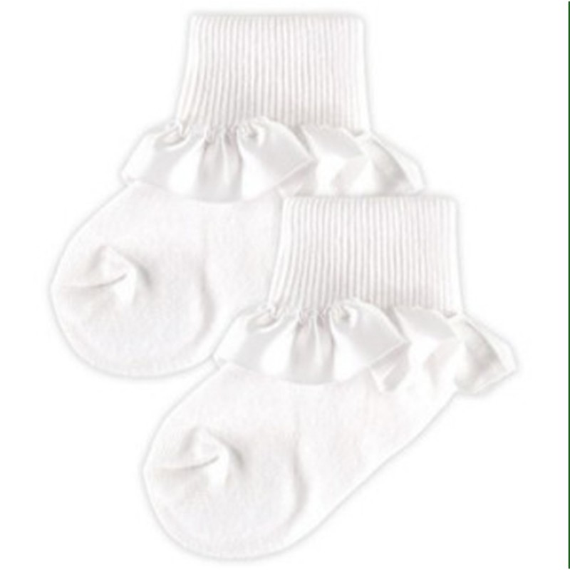 baby socks with lace trim