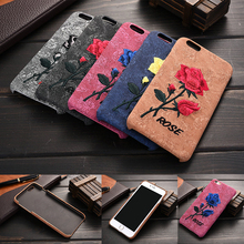 New 2016 cheap cellphone case for iphone 6 6s cool embroidery rose pattern phone cover for iphone 6 6s 6plus 6s plus cover