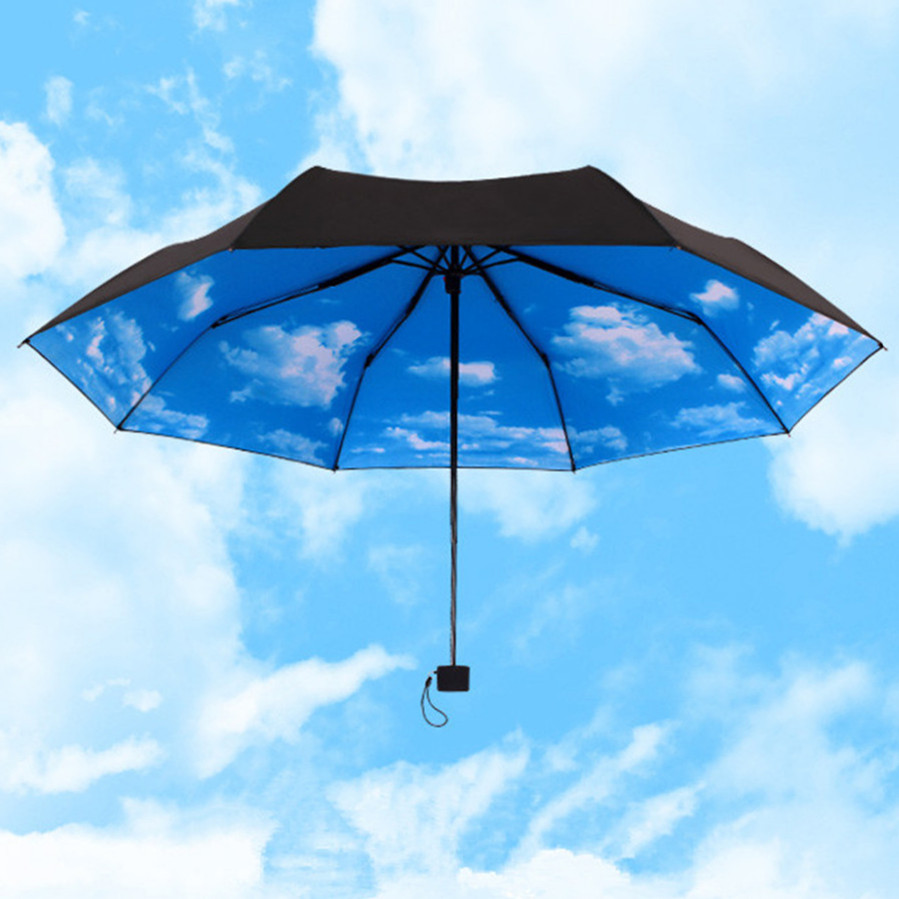 3-кратный Солнцезащитный Крем УФ Блок Голубое небо зонт 