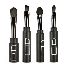 2015 New 4 in 1 professional makeup brushes set shadow brush lip brush angled brow brush smudger