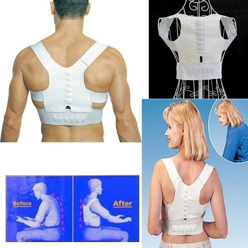 Fully Adjustable Magnetic Therapy Posture Back Shoulder Corrector Support Brace Belt