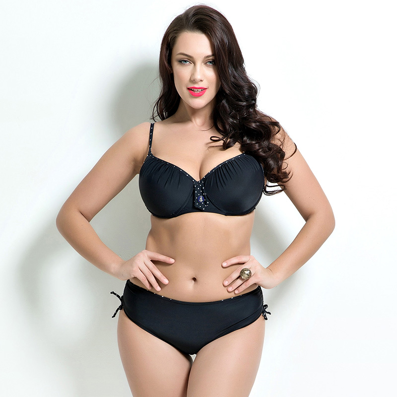 2016 Summer Style Vogue Sexy Bikini Solid Swimwear Womens Bandage Bikinis Set Push-up Swimsuit Black Bathing Suit Top Quality 2016 Summer Style Vogue Sexy Bikini Solid Swimwear Womens Bandage Bikinis Set Push-up Swimsuit Black Bathing Suit Top Quality