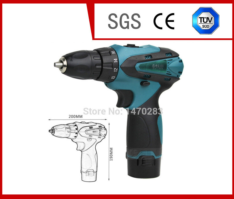 Free Shipping Two speed 12V lithium rechargeable electric screwdriver drill tool
