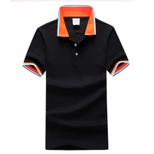 Mens POLO Shirt Polo Shirt Short Sleeve Ultra Slim Male Adolescents Spell Color Sports Lapel Tough Wear Wrinkle Breathable