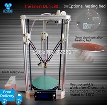 free shipping 2015 newest kossel mini delta printer 3d with heat bed Reprap rostock printer kit 3d printer