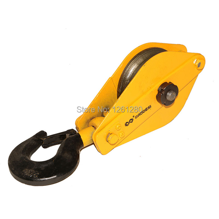 free shipping 0 5t Lifting pulley lifting hook Lifting Tools electric hoist hook hardware wheel 