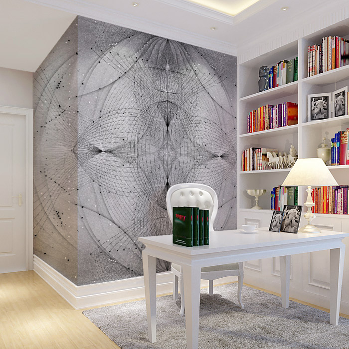 Hoge kwaliteit zwart wit abstract behang koop goedkope zwart wit ... Woonkamer behang gestreept