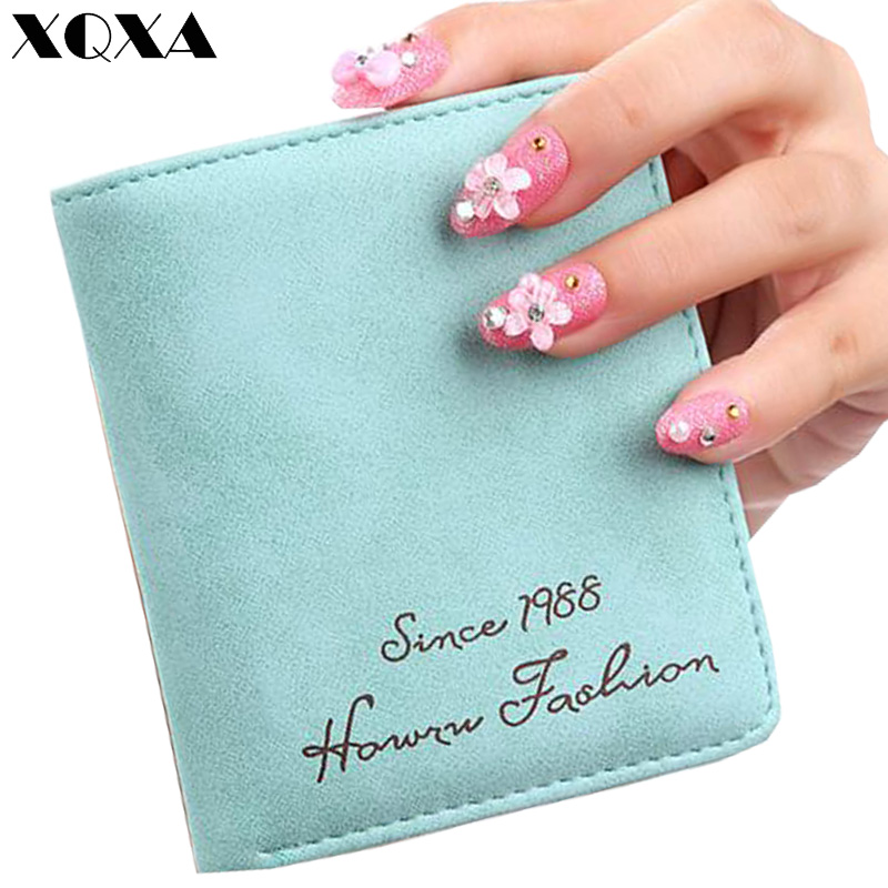 Fresh Candy Colors Female Purse PU Leather Women Wallet Cards Holder Wallet For Girls Short Wallet Lady's Money Clip Purse