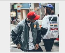 2016 popular logo Japaneseport of harajuku fashion wind restoring ancient ways bomber jackets menswear MA1 baseball uniform coat