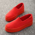 2016 new muffin heavy bottomed shallow mouth of canvas shoes women shoes casual shoes a pedal