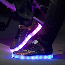 High quality Fashion LED Light Shoes Men Fashion 2015 Autumn New 7 Colors Men’s Luminous Light Up Casual Shoes